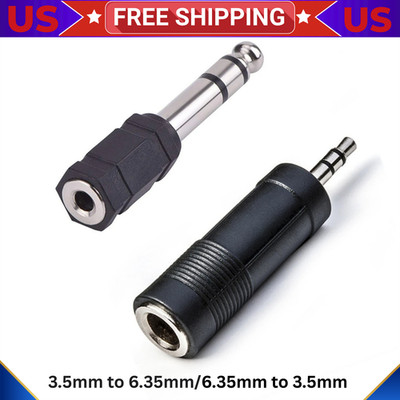 1Pack 6.35mm 1/4 Male to 3.5mm 1/8 Female Stereo Headphone Adapter Audio Jac...