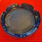 1970s Vintage Anchor Hocking Lotus Ashtray, Textured Bottom 7" Diameter