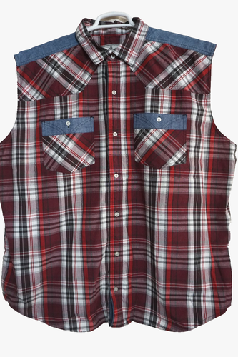 LEGENDARY WHITETAILS MEN'S SLEEVELESS PLAID SHIRT/SIZE 3XL/PRE-OWNED