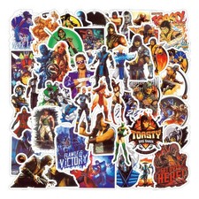 50pcs Classic Game Aesthetics Cartoon Waterproof Vinyl Stickers for Boys Adul...