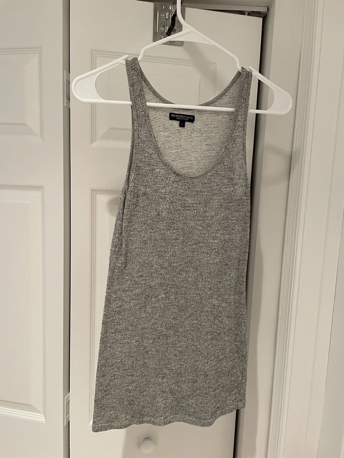 beyond-yoga metallic sleeveless tank-top