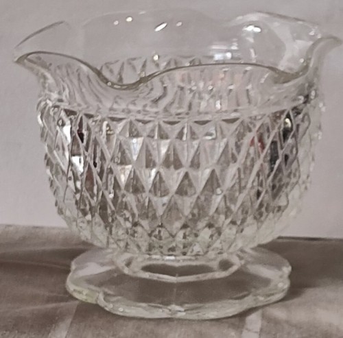 Indiana Glass Clear Diamond Point Bowl 3.25" 6 oz Condiment Candy Nuts Sugar EUC - Picture 1 of 3