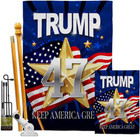 46 Keep America Garden House Flag Kit Patriotic Vote President Republican Party