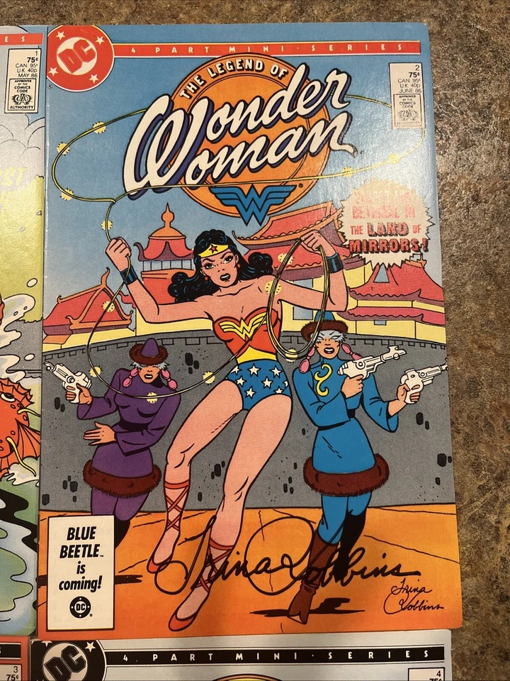 THE LEGEND OF WONDER WOMAN Complete Mini-Series 1-4 1986 SIGNED by Trina Robbins - Image 3 of 4