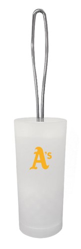 Toilet Brush MLB Bathroom Frosted Plastic Holder with Team Logo Vinyl Decal - Picture 28 of 34