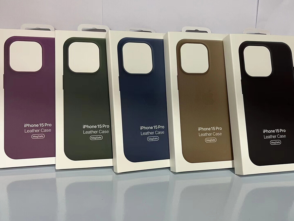 For iPhone 15 Pro Max 15 Plus 15 Pro 15 Original Leather Phone Case With MagSafe