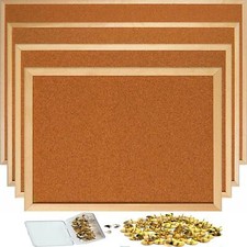 Cork Pin Message Notice Board Wooden Frame Office Memo School Pinboard Push Pin