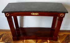 Console incurvée en acajou - époque Empire