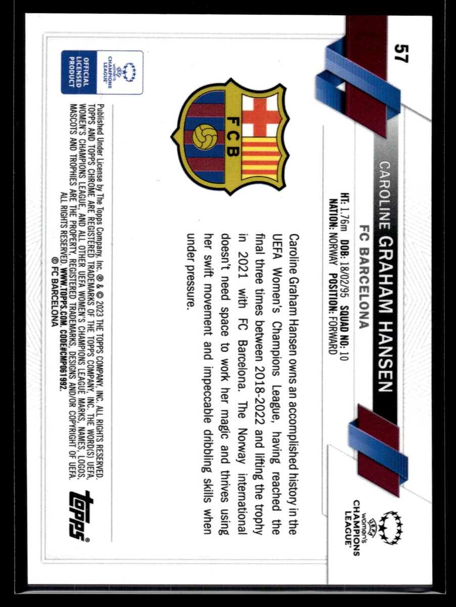 Caroline Graham Hansen 2022-23 Topps Chrome UEFA Women's