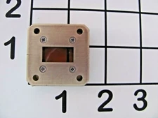 Waveguide WR75 Kapton Pressure Window Brass Cover Flange K-band10.0-15.0Ghz<446>