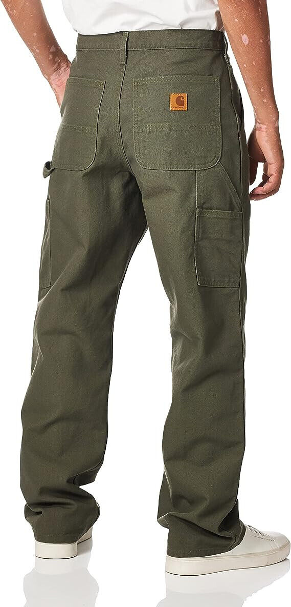 Carhartt Men's Loose Fit Washed Duck Utility Work Pant Moss Carhartt Men's Loose Fit Washed Duck Utility Work Pant Moss