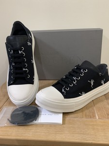 alexander mcqueen black leather trainers