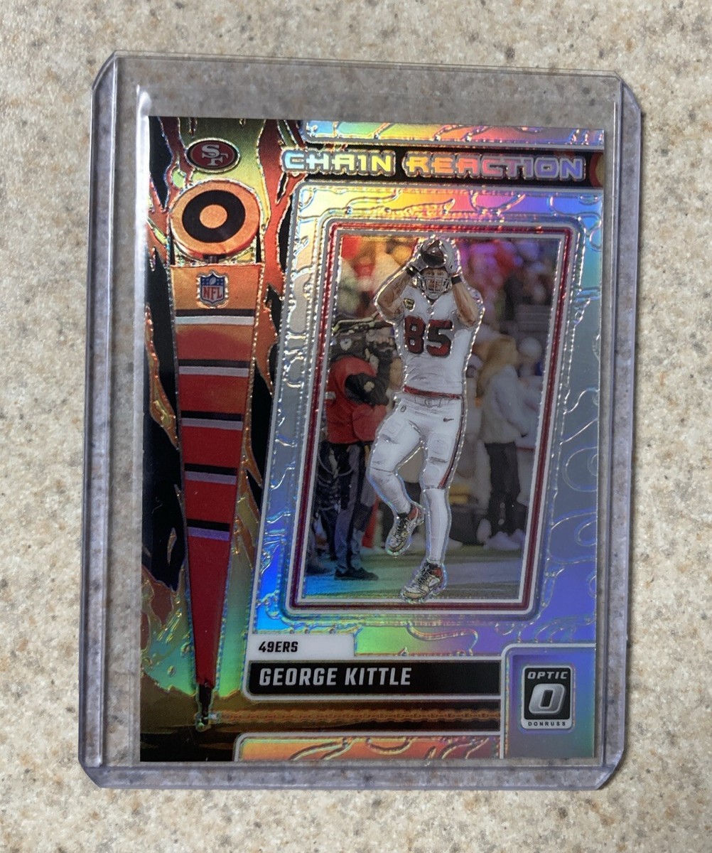 GEORGE KITTLE 2023 Donruss Optic Silver Holo Prizm Chain Reaction 