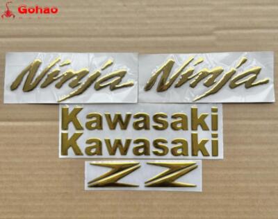 Gold Set Fuel Tank Fairing/Fender Badge Decal For Ninja Z250 400 300 650 750 900