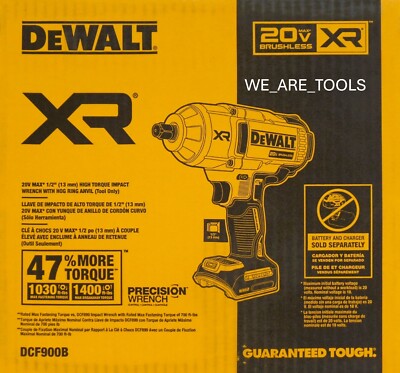 Dewalt DCF900B 20V Cordless 1/2''  High Torque Impact Wrench with Hog Ring Anvil