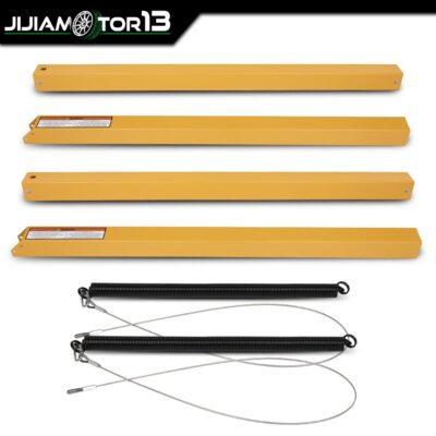 Yellow 2 Sided Tailgate Utility Trailer Gate & Ramp Lift Assist System 350 lbs