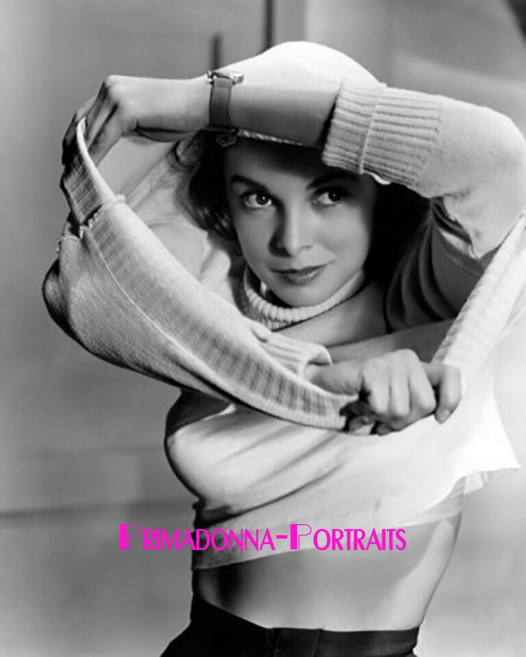 JANET LEIGH 8X10 Lab Photo 1950s Sexy Sweater Sweetheart, Actress