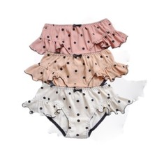 3pcs Women Cotton Knickers Dot Cotton Triangle Panties Kids Teens Underwear