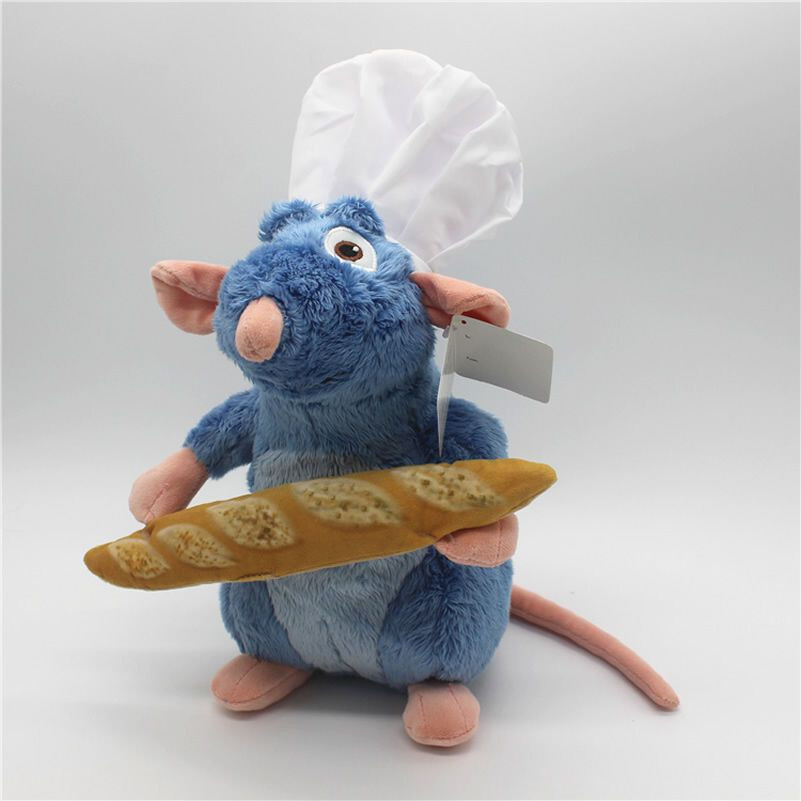 Peluche Ratatouille Originale Disney Pixar, 30 Cm, Chef Cuoco, Qualità Super Morbida