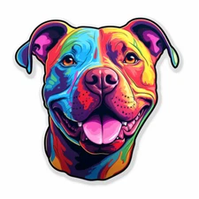 8x car sticker decal pit bull terrier tuning sticker car 9x9 cm