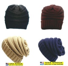 Baggy Beanie Hat Women Men Ski Slouchy Skull Warm Cap Spring Winter