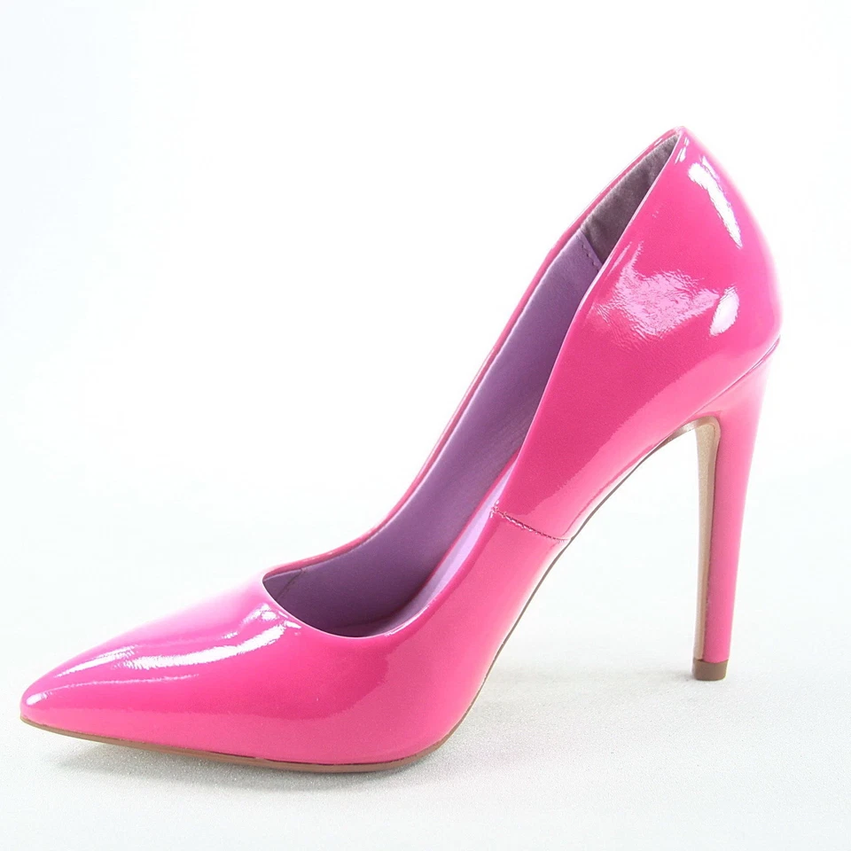 NUEVO Zapatos de salón de vestir de tacón alto con punta puntiaguda de 19 colores para mujer talla 5,5-11 Foto 4 de 4