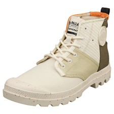 Image of Palladium Pampa Hi Re Generate Womens Dusky Green White Fashion Boots - 6 UK