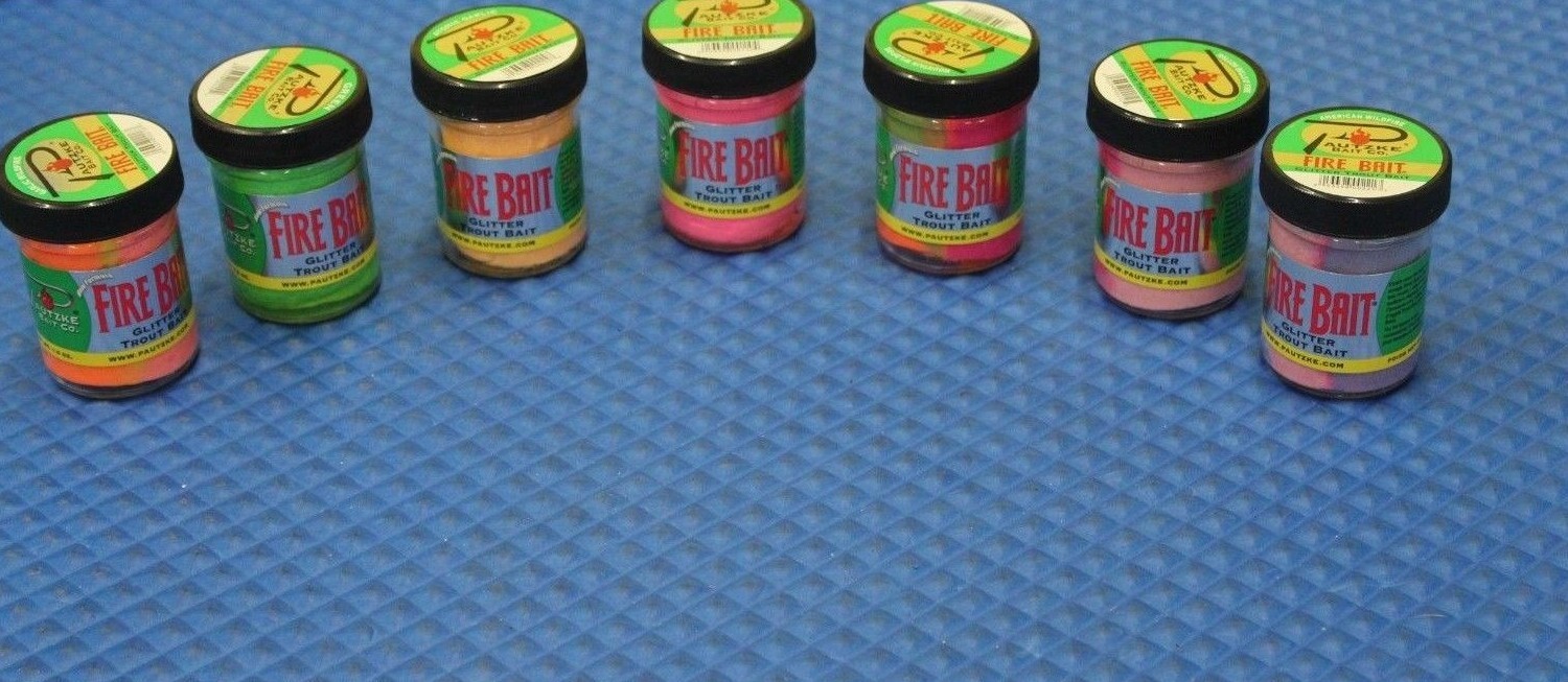 Fire Bait Glitter Trout Bait Pautzke Bait Co CHOOSE COLOR EACH SOLD