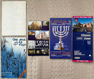 Jewish Latvia - Guide Book; Jews in Riga; 2 Maps of Latvia; Map of Lithuania