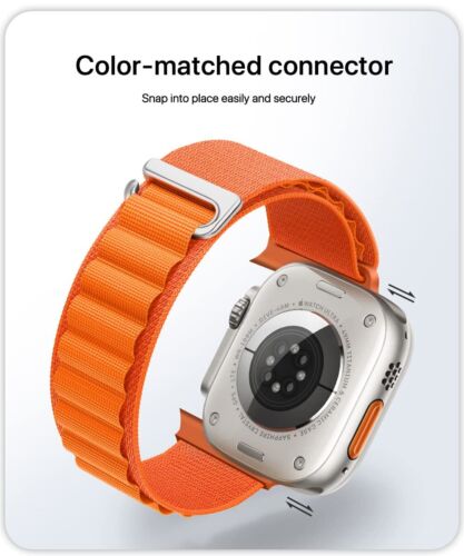 Nylon Armband verstellbar mit Metall C-Haken - Apple Watch 38/40/41MM, grün - Bild 5 von 9