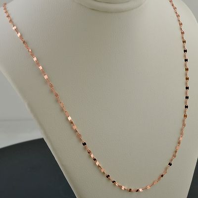 10K ROSE GOLD 1.9MM POLISHED MARINE LINK NECKLACE