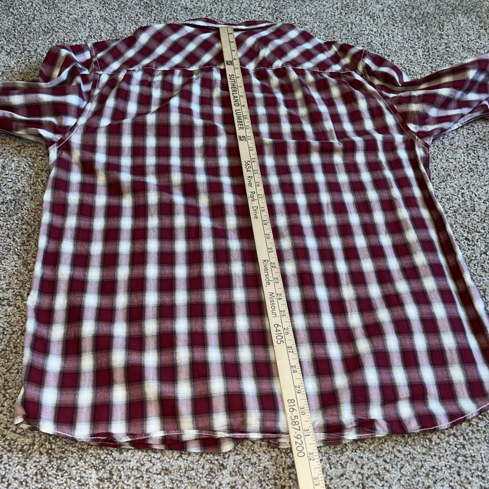 Nautica Jeans Co Mens XL Red Plaid Long Sleeve Button Up Logo Shirt - View 9