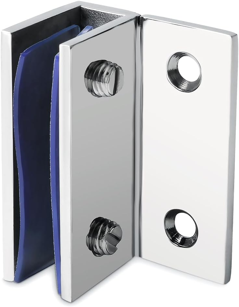 Glass Shelf Brackets 2Pcs, Adjustable Shower Glass Clamps, Heavy Duty Clamp Hold