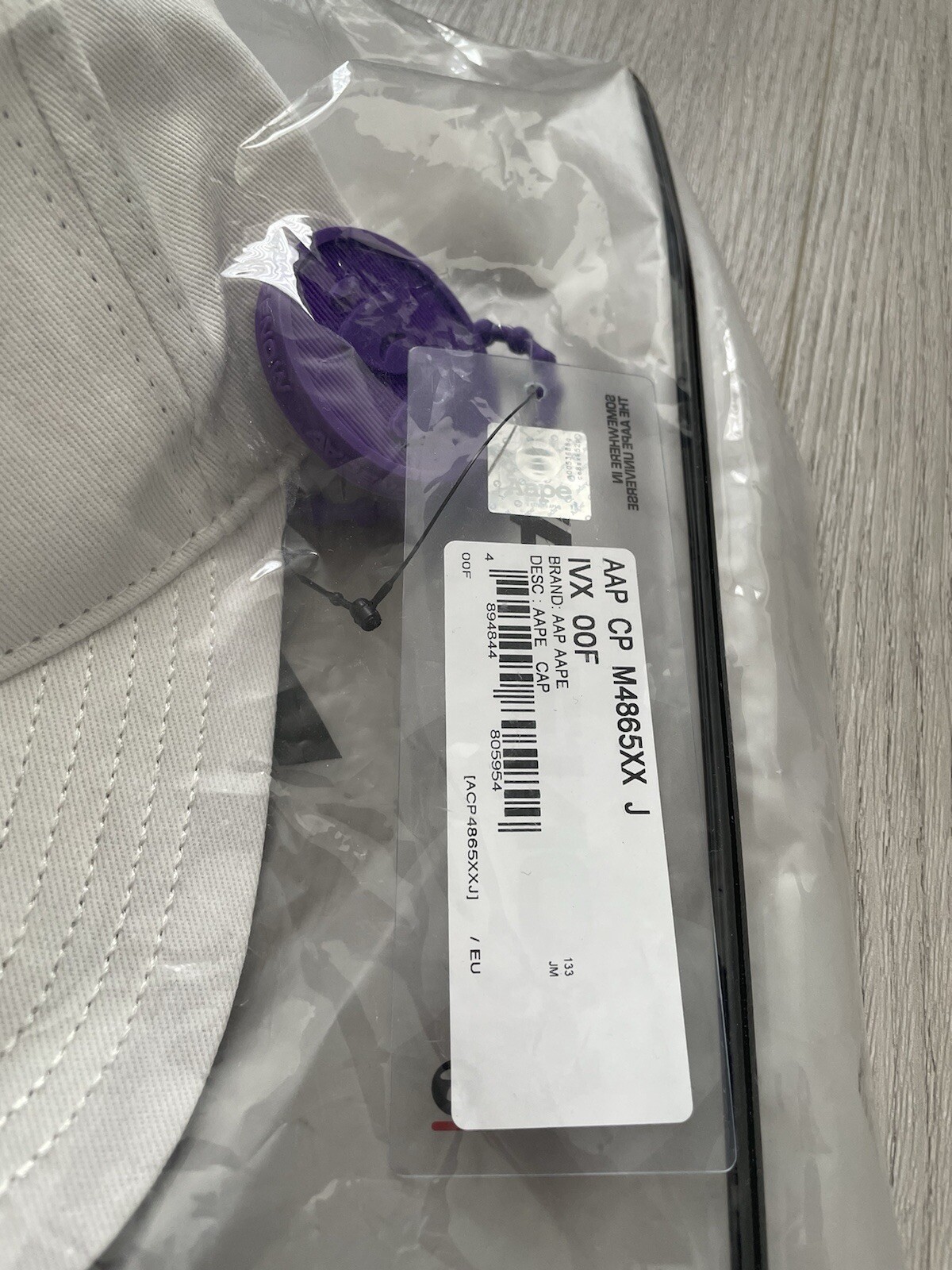 AAPE By A Bathing Ape - BAPE -Baseball Cap | Hat -White Moonface Logo- BNWT image 6