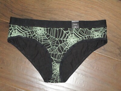 TORRID BLACK DISTRESSED SPIDERWEBS COTTON MID-RISE HIPSTER PANTIES  NEW