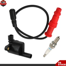 Ignition coil w/Wire Cap & Spark plug for Polaris Ranger 500 Crew 4x4 2008-2013