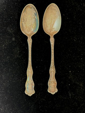 Antique 1904 St Louis World&rsquo;s Fair Sterling Souvenir Spoon Set Of 2 (16C)