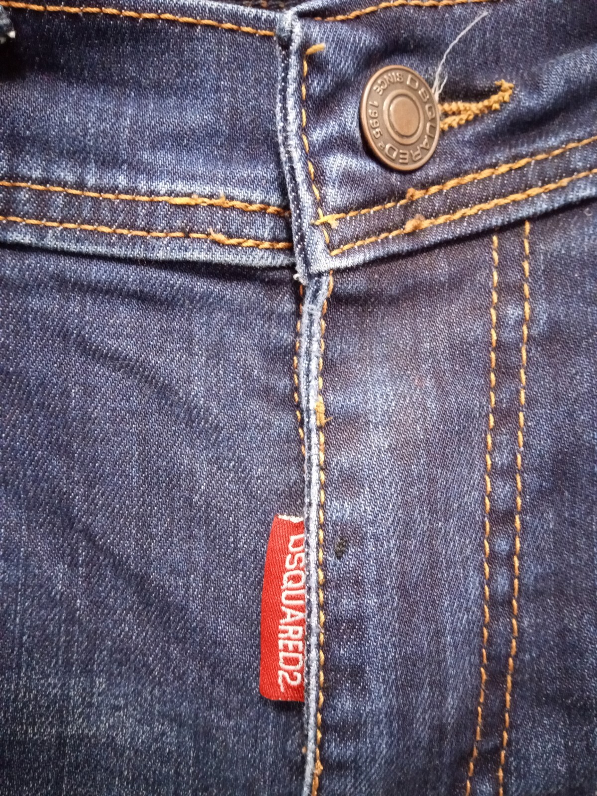 Dsquared2 ICON Men Distressed Blue Wash Stretch Slim Jeans W32 image 7