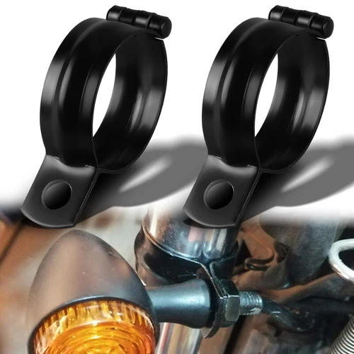 2Pcs Motorcycle Front Fork Clamp Turn Signal Light Mount Bracket Holder 37-50mm