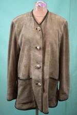 Rustic Trachten Leather Janker Genuine 44/L Brown Vintage Jacket Ladies