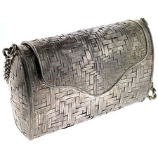 Mexico Sterling Silver Woven Evening Purse