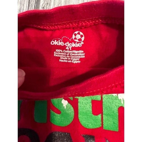 Kids Christmas shirt size 4T red Christmas rocks - Picture 4 of 5