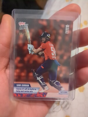 Topps Now England Cricket - Sam Curran Scores 41 Not Out Red /10