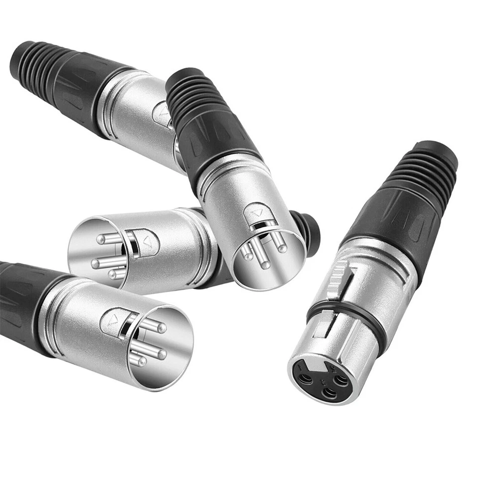 20Pcs 10 Male and 10 Female 3 Pin XLR Solder Type Plug Audio Cable Connector - Image 4 of 4