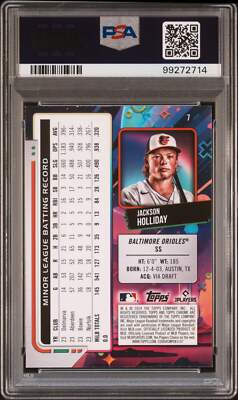 Graded 2024 Topps Cosmic Chrome Jackson Holliday #7 Rookie Baseball Card PSA 10 | eBay Graded 2024 Topps Cosmic Chrome Jackson Holliday #7 Rookie Baseball Card PSA 10 | eBay