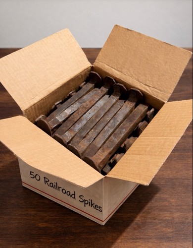 Lot of 50 High Carbon Railroad Spikes For Welding, Knife making, Decor, DIY ART