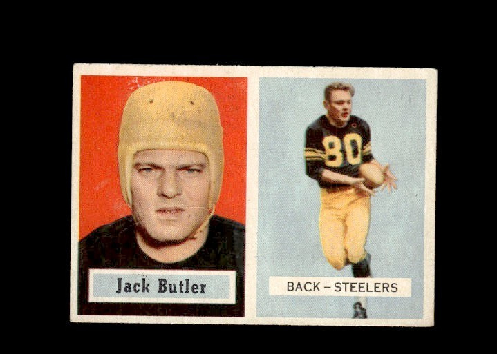 Jack Butler #15 Football Cards 1957 Topps trading card — raw and PSA graded price guide