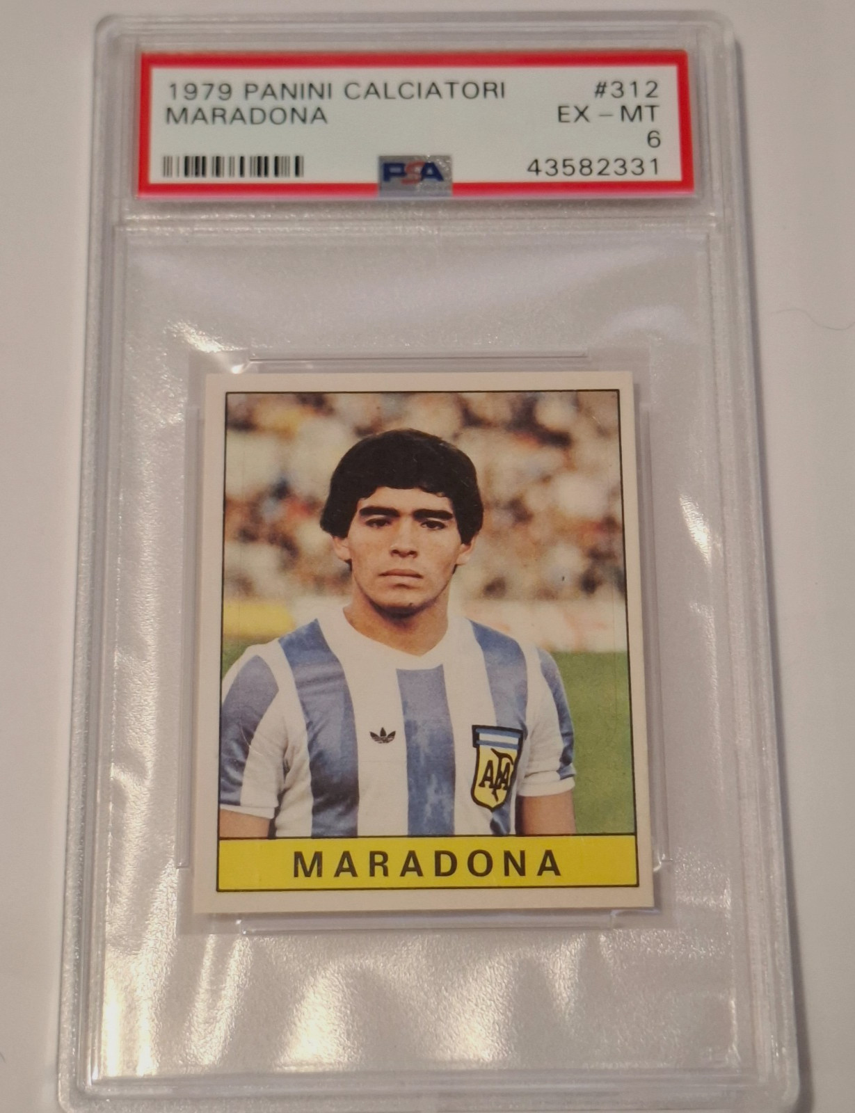 DIEGO MARADONA 1979 PANINI CALCIATORI #312 PSA 6