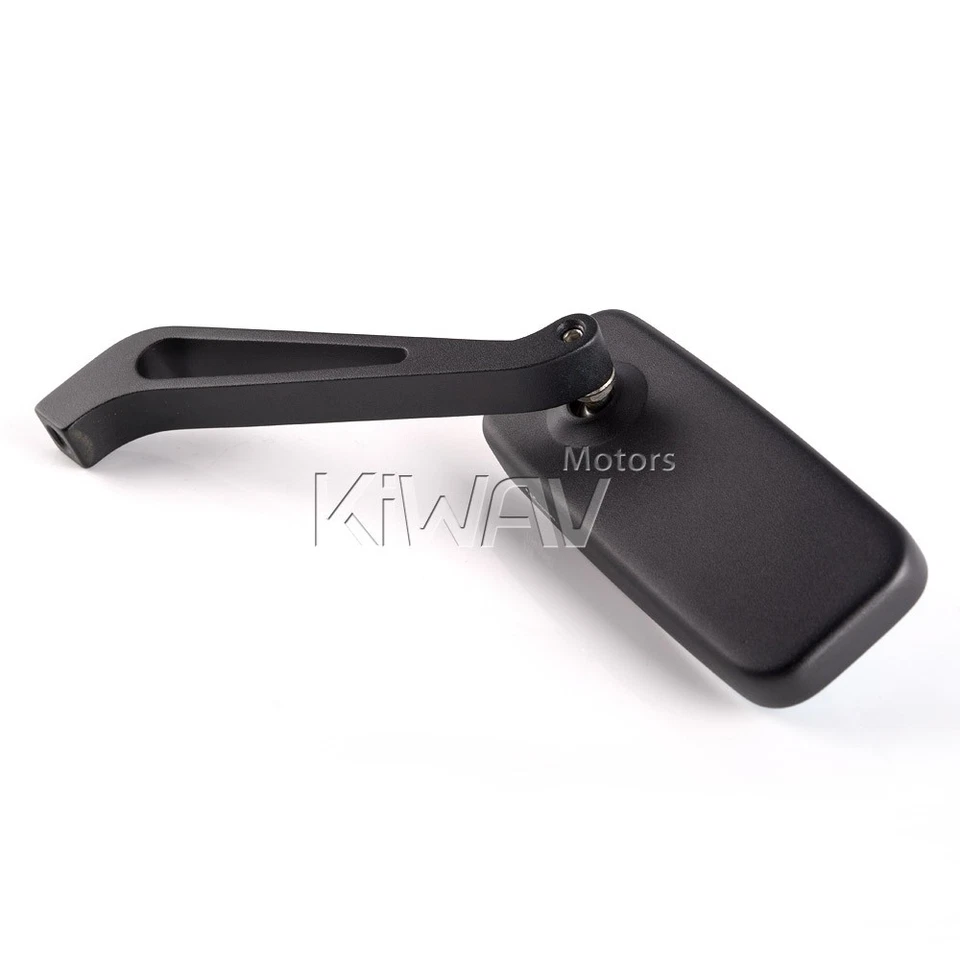 ESPEJO CONVEXO CNC aluminio CLÁSICO NEGRO se adapta a Honda CM185 CM200 CM400 CB CJ NX Foto 3 de 4