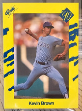 1990 Classic Update Travel Yellow Kevin Brown #T41 Texas Rangers